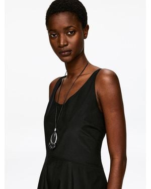 ARKET Pendant Leather Necklace - Black