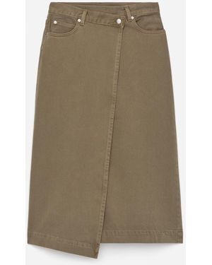 ARKET Denim Wrap Skirt - Green