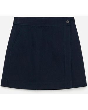 ARKET Cotton Wrap Skirt - Blue