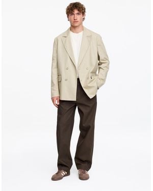 ARKET Double-Breasted Blazer - Natural
