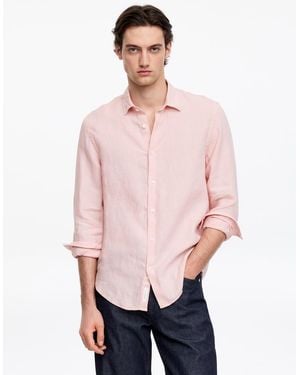 ARKET Regular Linen Shirt - Pink
