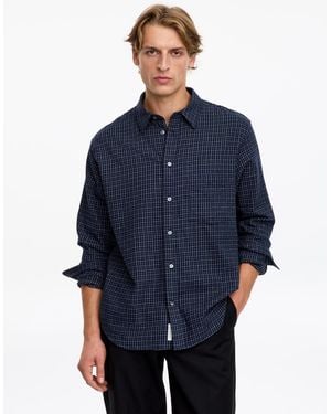 ARKET Brushed Flannel Shirt - Blue