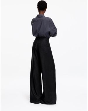 ARKET Five-Pocket Linen Trousers - Black