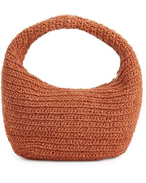 ARKET Rounded Straw Bag - Brown