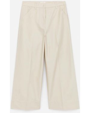 ARKET Cropped Cotton Trousers - White