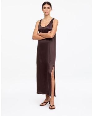 ARKET Sleeveless Satin Dress - White