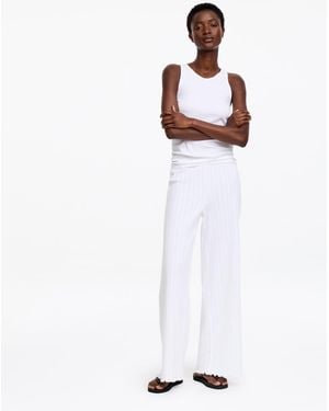 ARKET Pointelle-Knitted Trousers - White