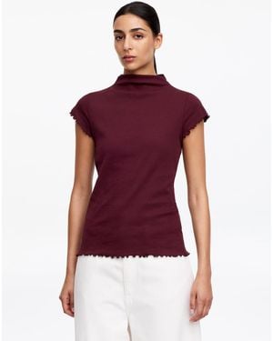 ARKET Turtleneck T-Shirt - Red