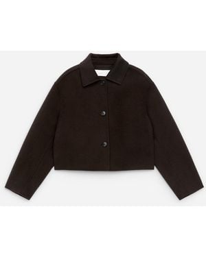 ARKET Doublé Wool-Blend Overshirt - Black