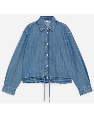 ARKET Drawstring Denim Blouse - Blue