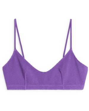ARKET Crinkle Bikini Top - Purple