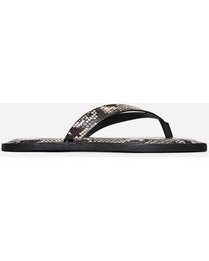 ARKET Leather Thong Sandals - Natural
