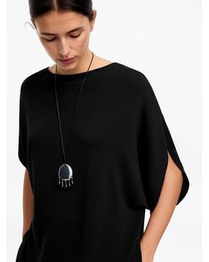 ARKET Fine-Knit Sculptural Top - Black