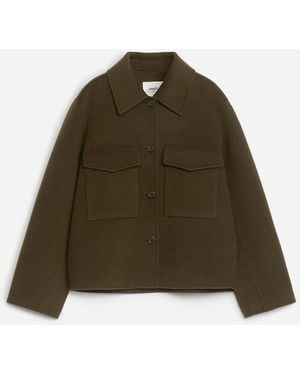 ARKET Penny Martin And Wool Overshirt - Green