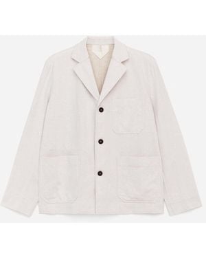 ARKET Cotton Linen Blazer - White