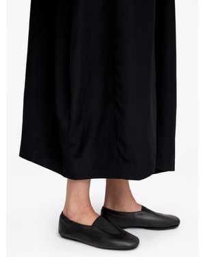 ARKET Sporty Leather Ballerinas - Black