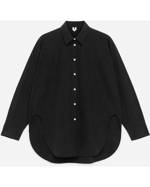 ARKET Curved Slit Shirt - Black