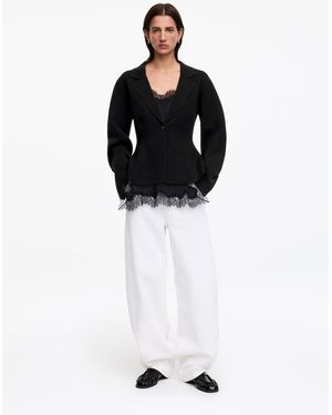 ARKET Knitted Wool-Cotton Jacket - Black