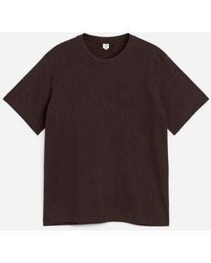 ARKET 220 Gsm Relaxed T-Shirt - Brown