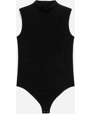 ARKET Stretch Mock-Neck Bodysuit - Black