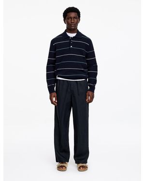 ARKET Relaxed Linen Trousers - Blue