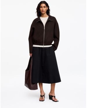 ARKET Wool-Blend Doublé Overshirt - Black