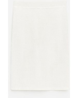 ARKET Knitted Pencil Skirt - Natural
