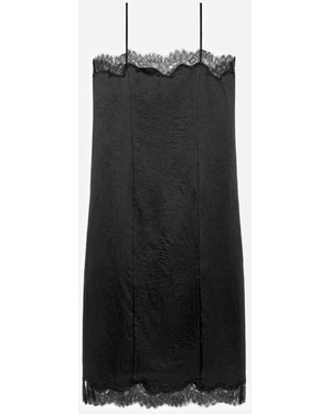 ARKET Lace-Trimmed Slip Dress - Black