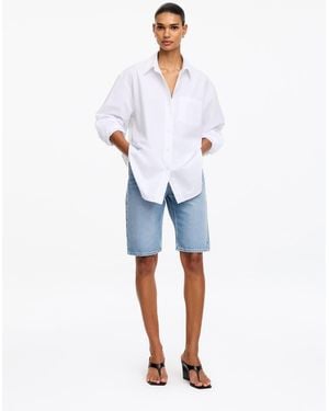 ARKET Schmal Geschnittene Jeansshorts - Blau