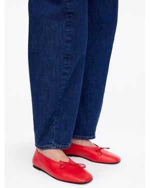 ARKET Leather Ballerinas - Blue