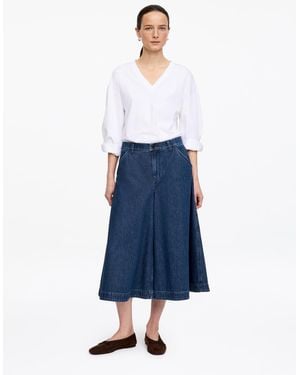 ARKET Denim Culotte Trousers - Blue