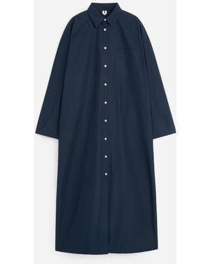 ARKET Cotton Shirt Dress - Blue