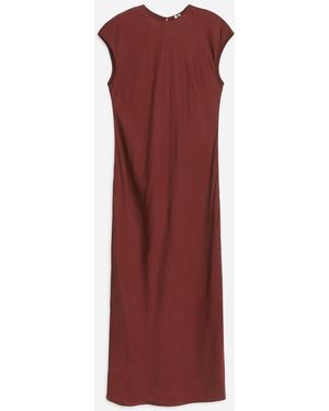 ARKET Cap-Sleeve Maxi Dress - Red