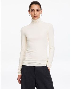 ARKET Roll-Neck Cotton Top - White