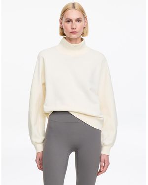 ARKET Mock-Neck Terry Sweatshirt - White