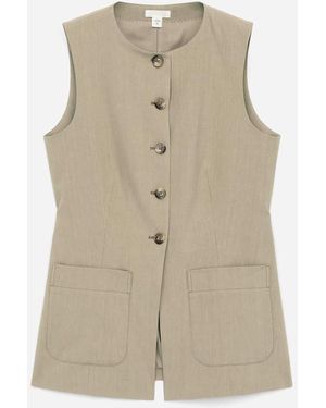 ARKET Linen-Blend Vest - Natural
