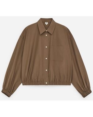 ARKET Cropped Cotton Shirt - Natural