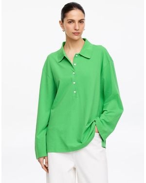 ARKET Pique Polo Shirt - Green