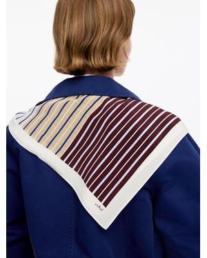 ARKET Printed Silk Scarf - Blue