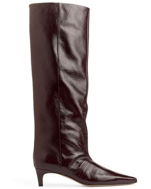 ARKET Pointed Kitten-heel Boots - Brown