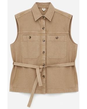 ARKET Utility Cotton Vest - Natural