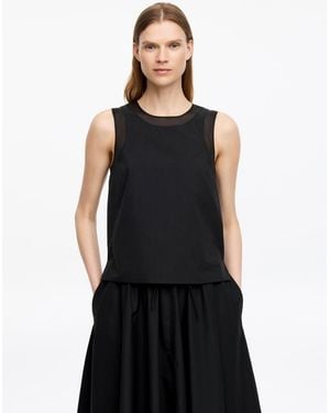 ARKET Tanktop Mit Organzadetail - Schwarz