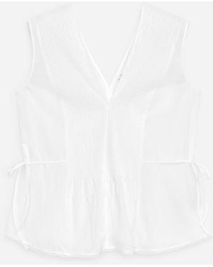 ARKET Pintuck Top - White