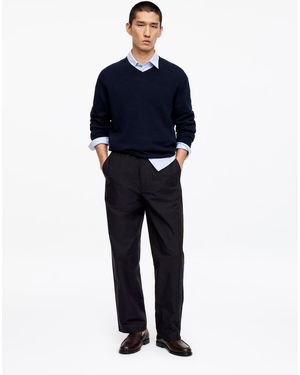 ARKET Relaxed Cotton Hopsack Trousers - Blue