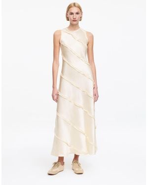 ARKET Frill Satin Dress - White