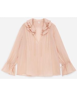 ARKET Frill-Collar Blouse - Natural