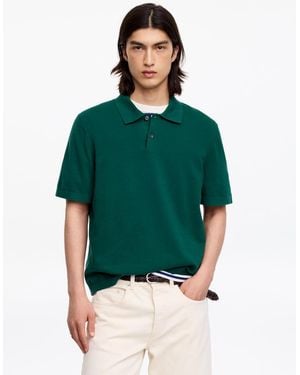 ARKET Fine-Knit Polo Shirt - Green
