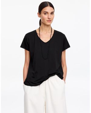 ARKET Scoop-Neck T-Shirt - Black
