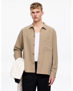 ARKET Tencel Blend Canvas Overshirt - Natural