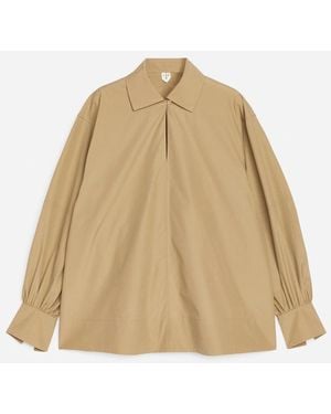 ARKET Puff-Sleeve Blouse - Natural